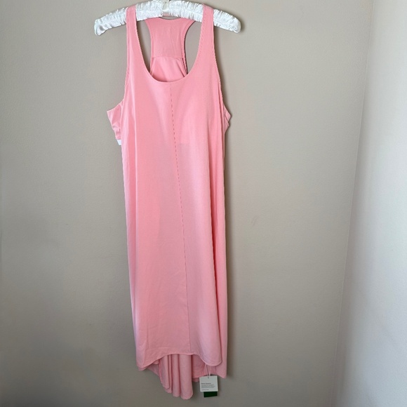 NWT Halara Breezefull Backless Racerback Midi Tank Dress Womens XL Blossom Pink - Picture 1 of 9